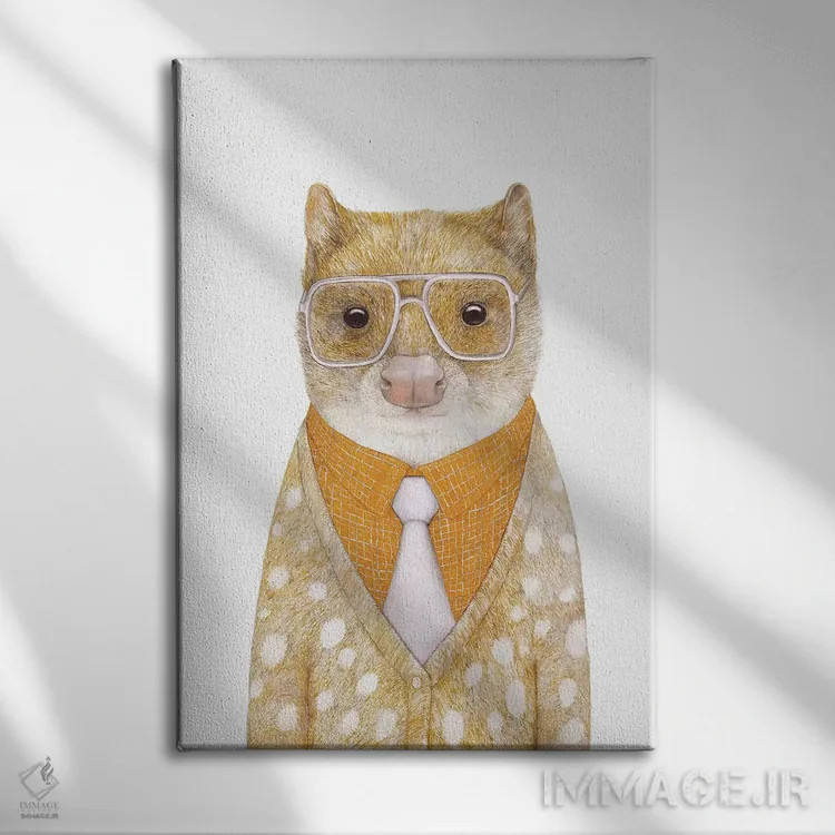 تابلو کوال لکهدار (جانور استرالیایی) اثر انیمال کرو (گروه هنری/نام هنری) - نمای روبهرو روی دیوار