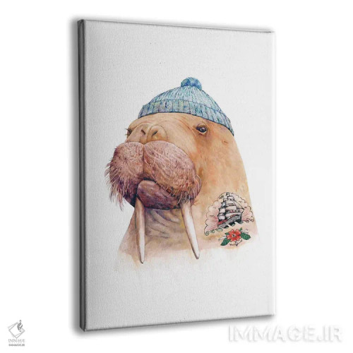 تابلو والروس خالکوبیشده اثر انیمال کرو (گروه هنری/نام هنری) - نمای پرسپکتیو محصول