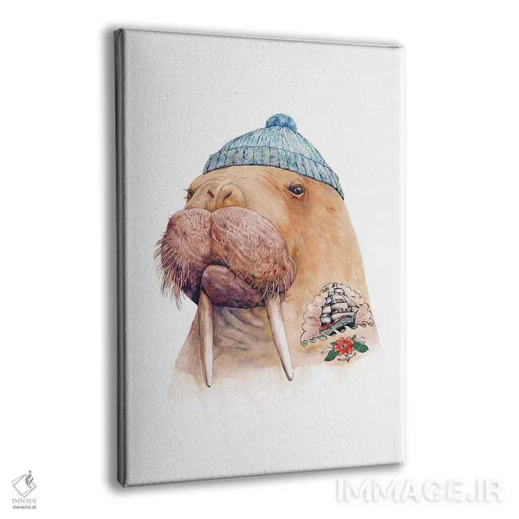 تابلو والروس خالکوبیشده اثر انیمال کرو (گروه هنری/نام هنری) - نمای پرسپکتیو محصول