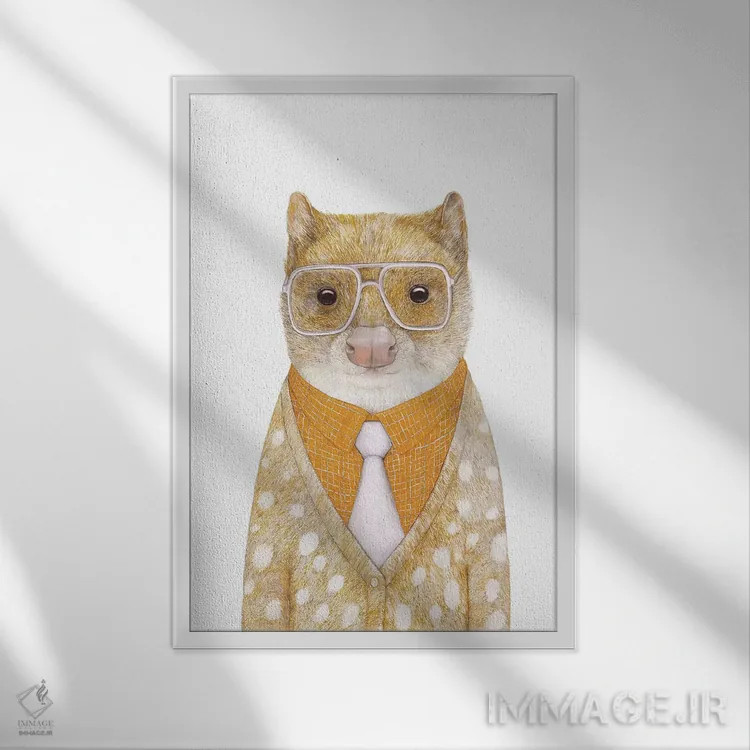 تابلو کوال لکهدار (جانور استرالیایی) اثر انیمال کرو (گروه هنری/نام هنری) - نمای قابدار سفید