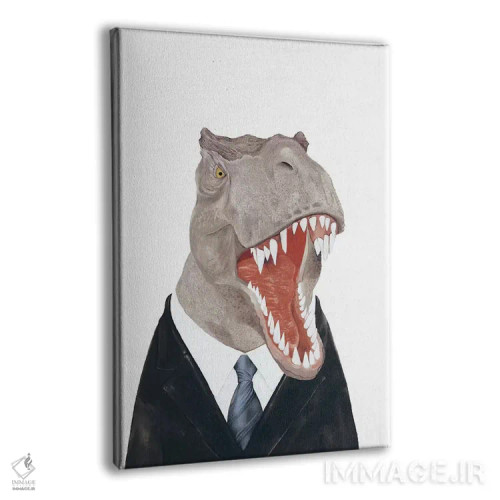 تابلو تیرانوساروس رکس (دایناسور غولپیکر) اثر انیمال کرو (گروه هنری/نام هنری) - نمای پرسپکتیو محصول