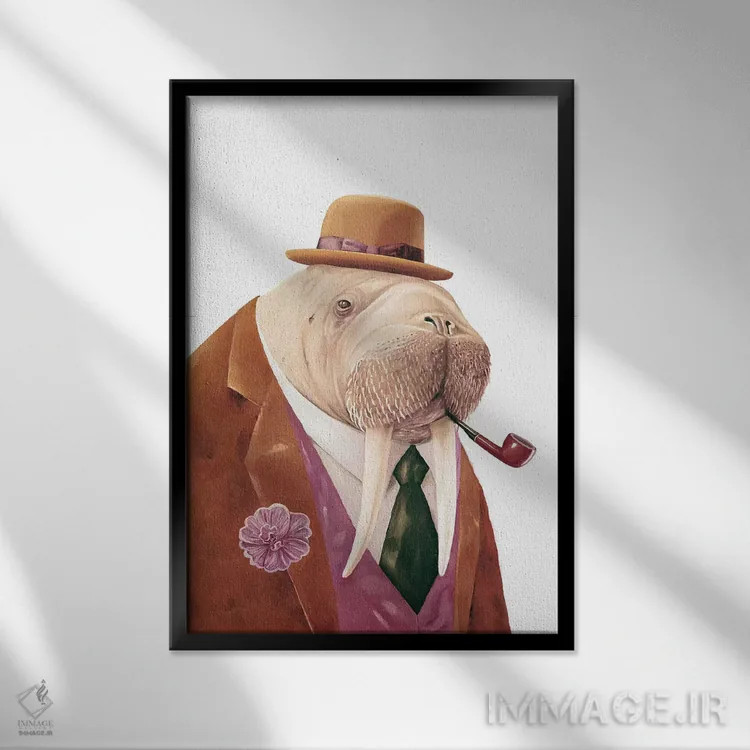 تابلو والروس اثر انیمال کرو (گروه هنری/نام هنری) - نمای قابدار مشکی