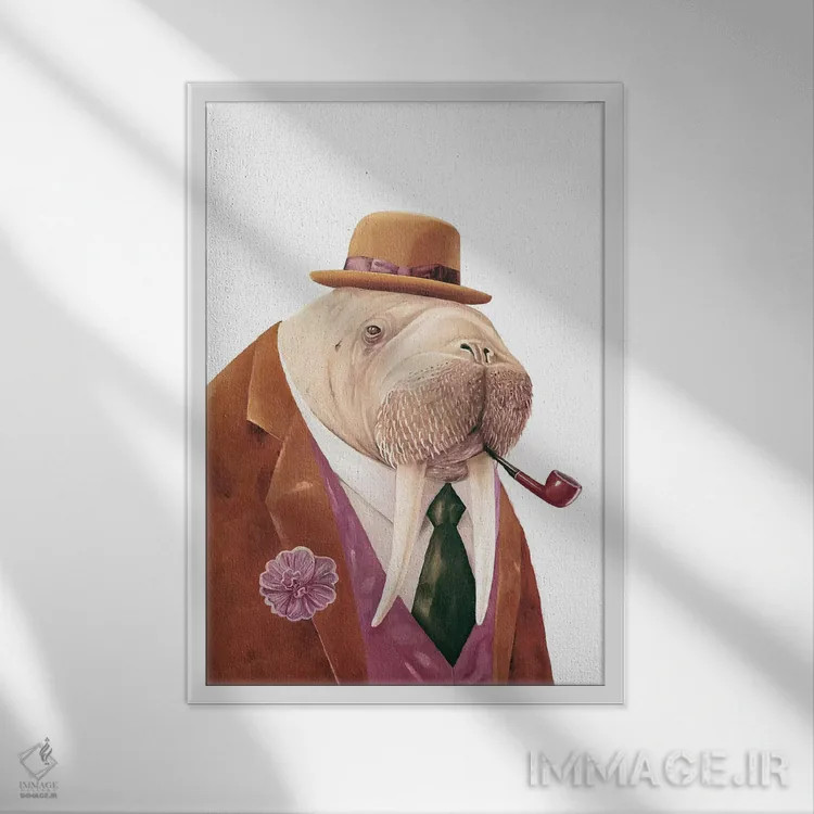 تابلو والروس اثر انیمال کرو (گروه هنری/نام هنری) - نمای قابدار سفید