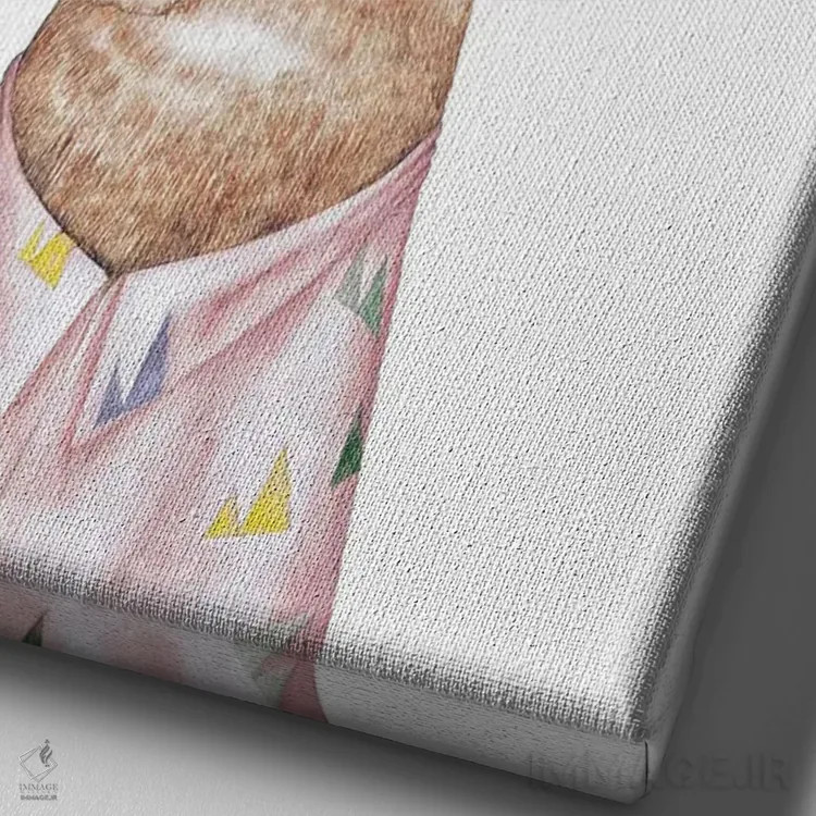 تابلو گوزن دمسفید اثر انیمال کرو (گروه هنری/نام هنری) - نمای نزدیک بافت بوم