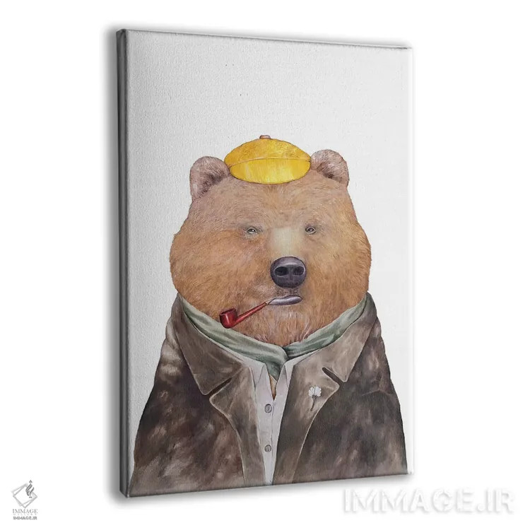 تابلو خرس قهوهای اثر انیمال کرو (گروه هنری/نام هنری) - نمای پرسپکتیو محصول