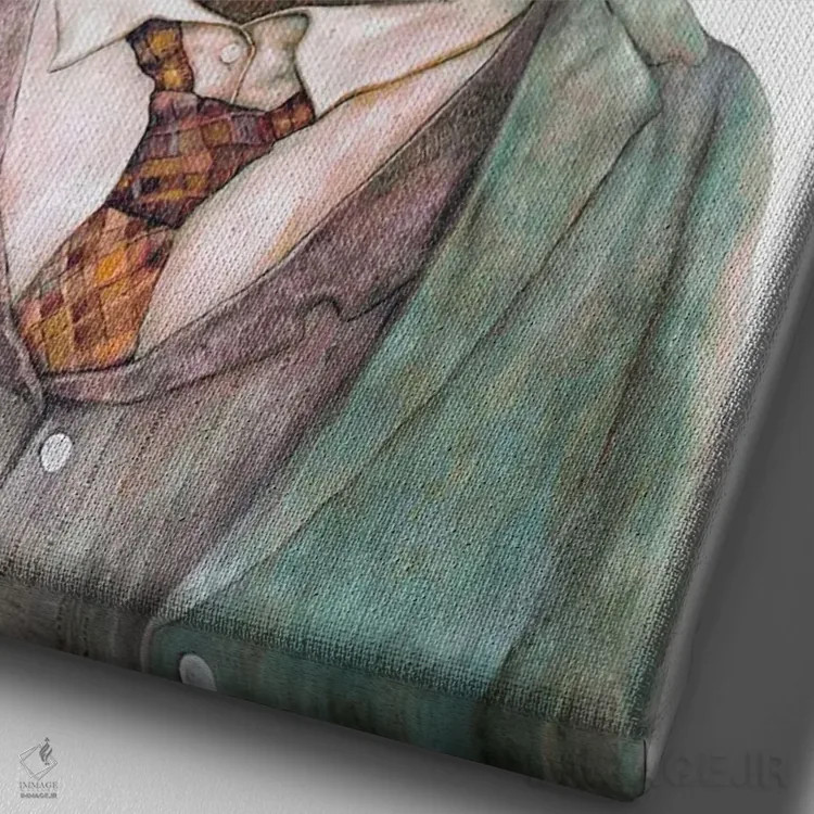 تابلو ومبت (جانور کیسهدار استرالیایی) اثر انیمال کرو (گروه هنری/نام هنری) - نمای نزدیک بافت بوم