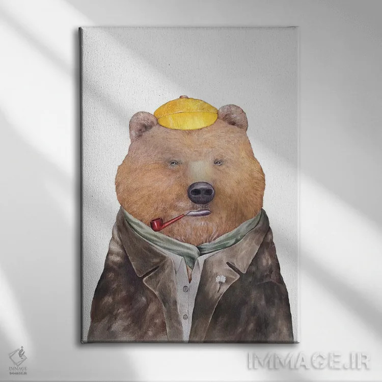 تابلو خرس قهوهای اثر انیمال کرو (گروه هنری/نام هنری) - نمای روبهرو روی دیوار