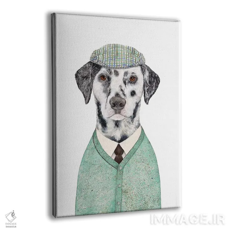 تابلو دالماتین (نژاد سگ لکدار) اثر انیمال کرو (گروه هنری/نام هنری) - نمای پرسپکتیو محصول