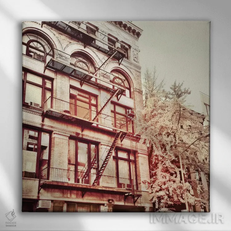 تابلو بالا شهر (مناطق اعیان نشین شهری) اثر آکوستا - نمای روبهرو روی دیوار