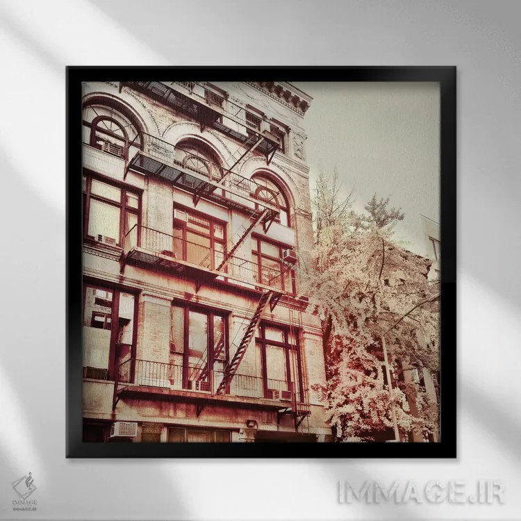 تابلو بالا شهر (مناطق اعیان نشین شهری) اثر آکوستا - نمای قابدار مشکی