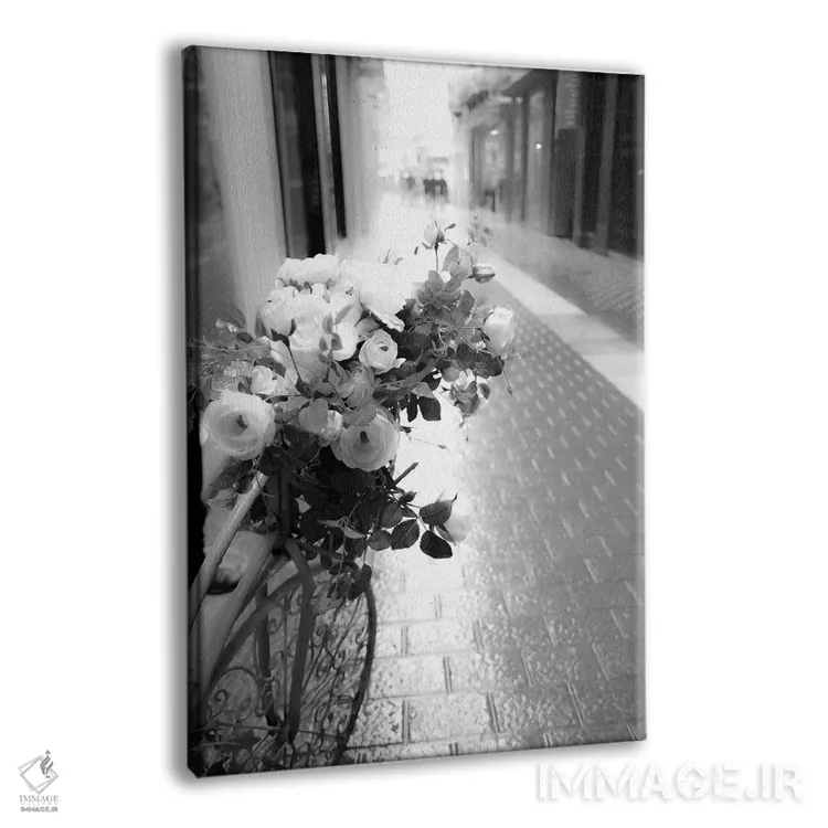 تابلو دوچرخه گلدار اثر آکوستا - نمای پرسپکتیو محصول