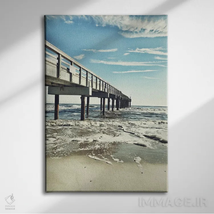 تابلو کنار اسکله اثر آکوستا - نمای روبهرو روی دیوار