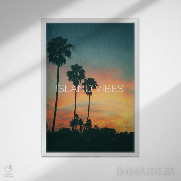 تابلو حس جزیره اثر آکوستا - نمای قابدار سفید