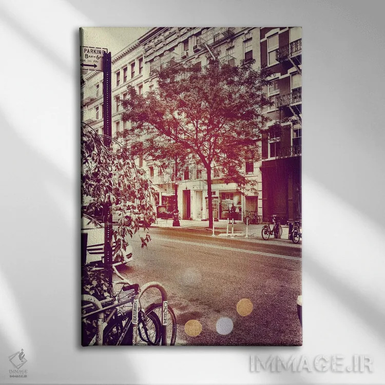 تابلو مرکز شهر اثر آکوستا - نمای روبهرو روی دیوار