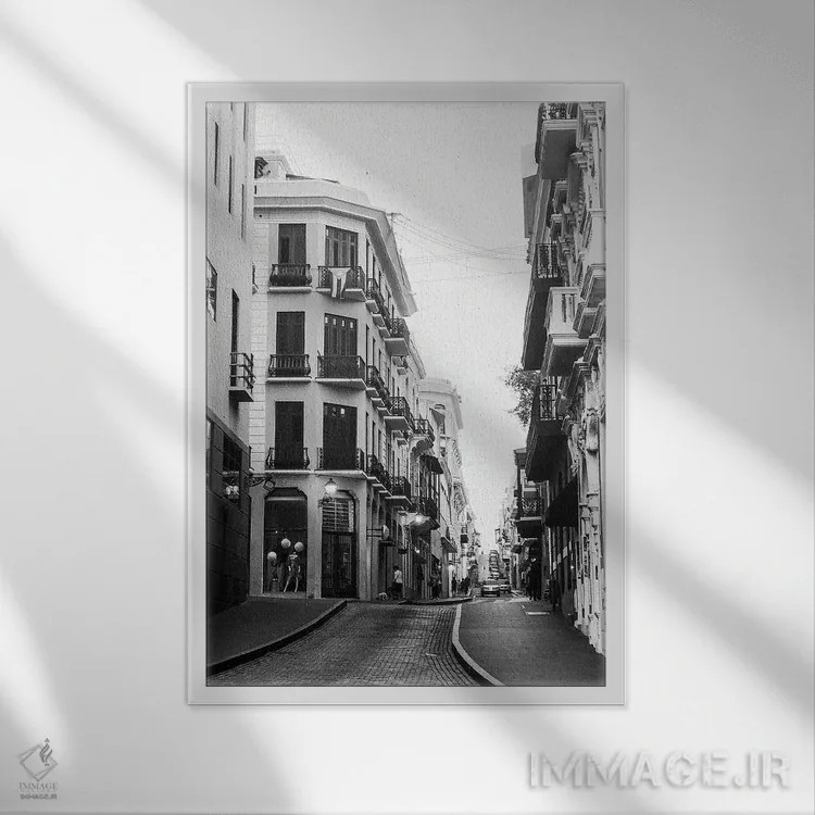 تابلو سن خوان قدیم I (پورتوریکو) اثر آکوستا - نمای قابدار سفید