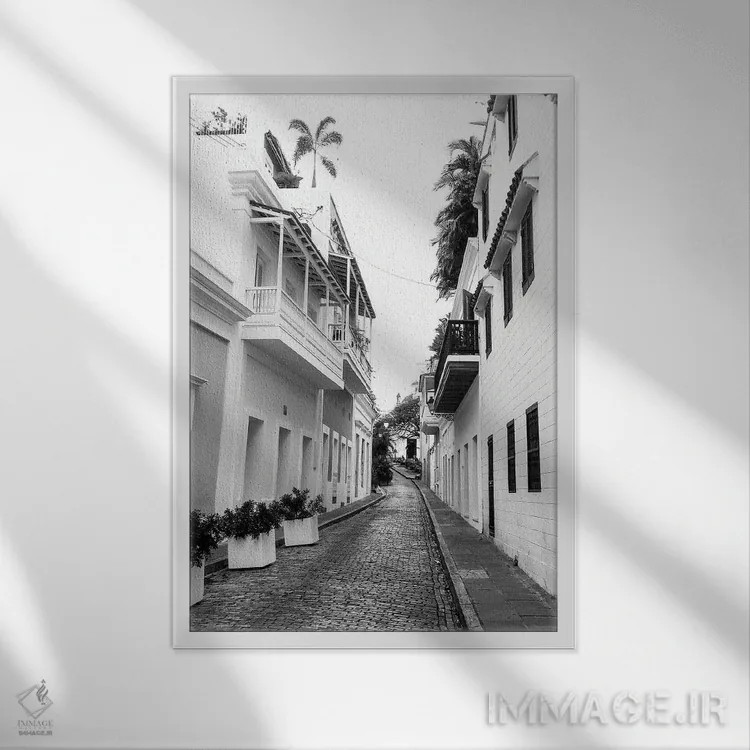 تابلو سن خوان قدیم II (پورتوریکو) اثر آکوستا - نمای قابدار سفید