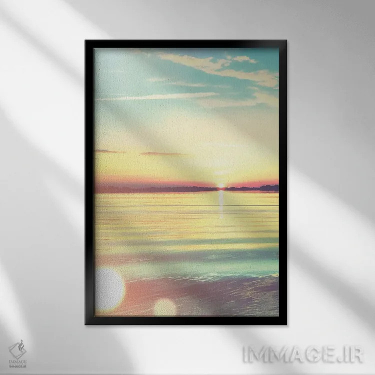 تابلو نسیم اقیانوس اثر آکوستا - نمای قابدار مشکی