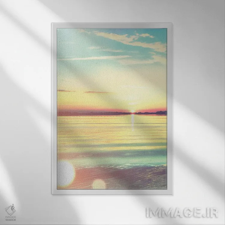 تابلو نسیم اقیانوس اثر آکوستا - نمای قابدار سفید