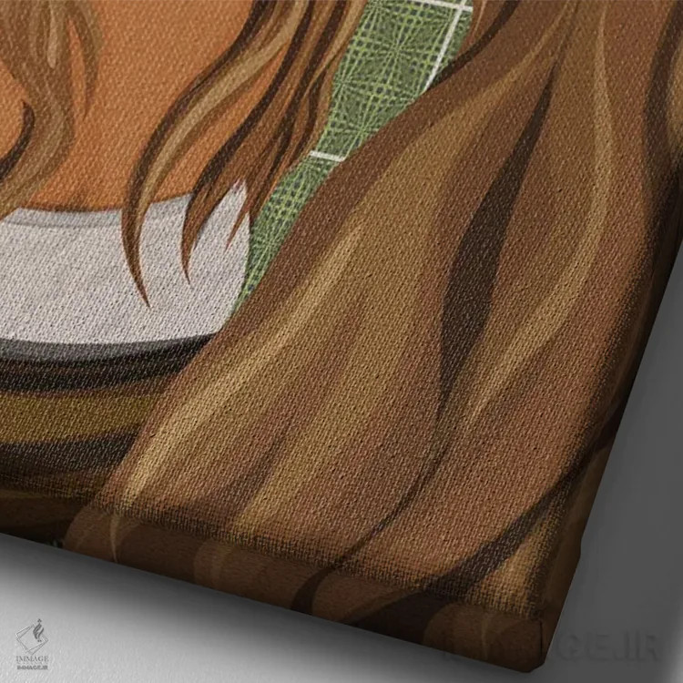 تابلو محو شده اثر آرت کت ایلاستریتد - نمای نزدیک بافت بوم