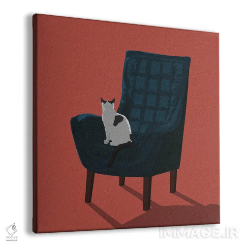 تابلو گربهها روی صندلیها VII اثر آرت کت ایلاستریتد - نمای پرسپکتیو محصول