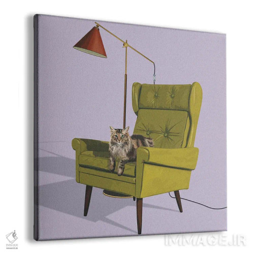تابلو گربهها روی صندلیهای شیک II اثر آرت کت ایلاستریتد - نمای پرسپکتیو محصول