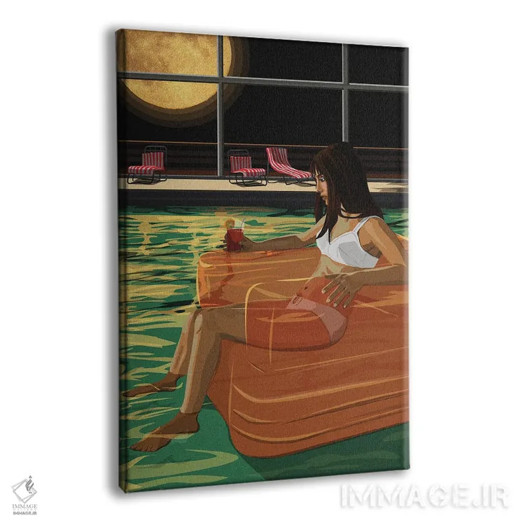 تابلو شناور تنها اثر آرت کت ایلاستریتد - نمای پرسپکتیو محصول