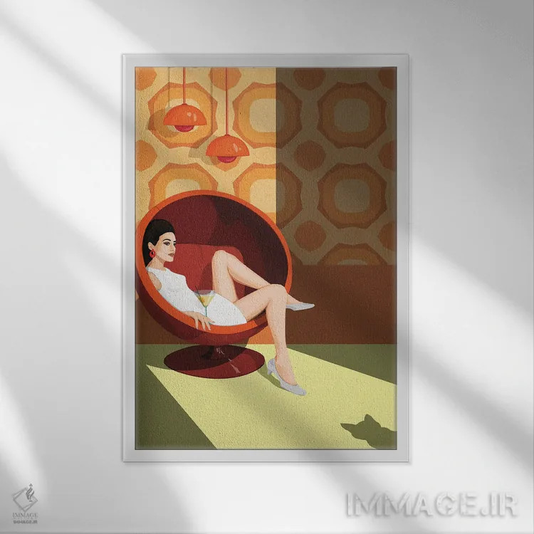 تابلو مزاحم اثر آرت کت ایلاستریتد - نمای قابدار سفید