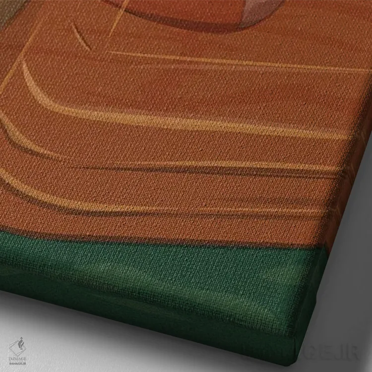 تابلو شناور تنها اثر آرت کت ایلاستریتد - نمای نزدیک بافت بوم