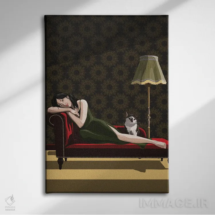 تابلو رویای روزانه پرتوی خورشید اثر آرت کت ایلاستریتد - نمای روبهرو روی دیوار