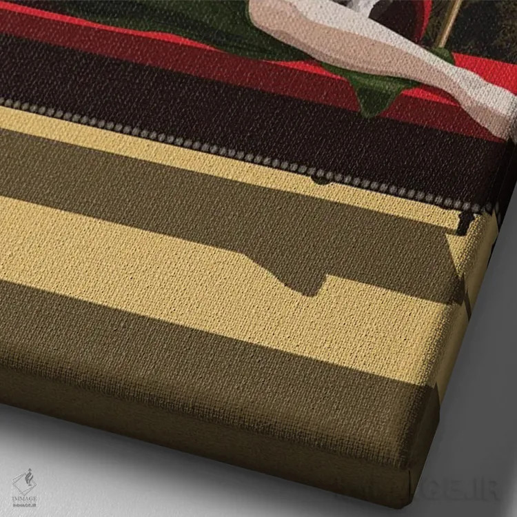 تابلو رویای روزانه پرتوی خورشید اثر آرت کت ایلاستریتد - نمای نزدیک بافت بوم