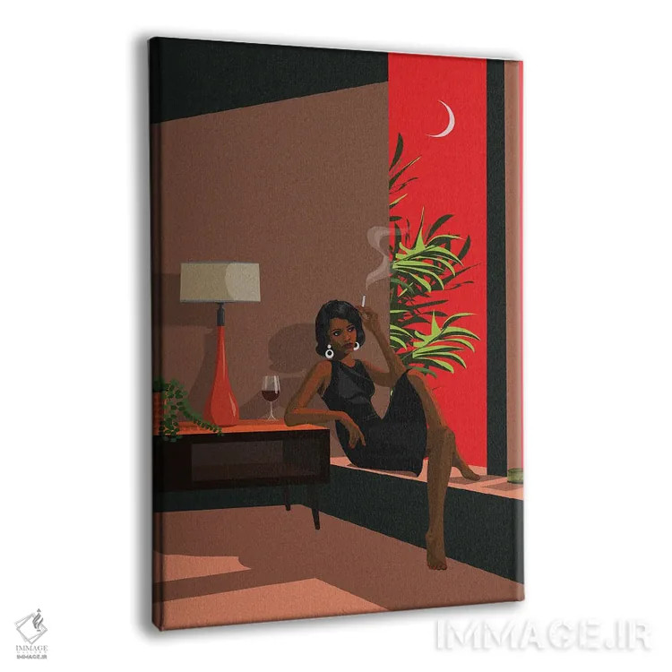 تابلو سیگار در غروب آفتاب اثر آرت کت ایلاستریتد - نمای پرسپکتیو محصول