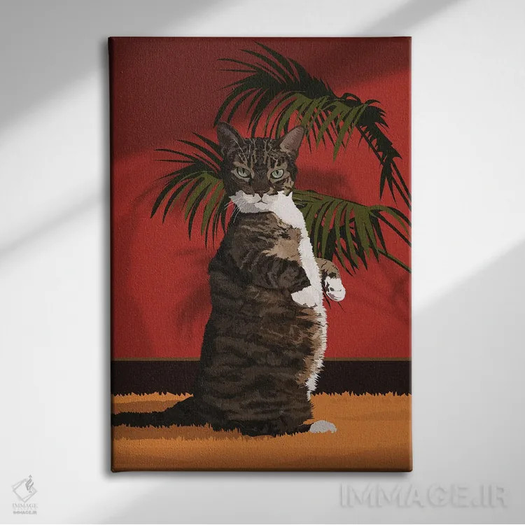 تابلو من زیبایی هستم (یا زیبایی آمریکایی) اثر آرت کت ایلاستریتد - نمای روبهرو روی دیوار