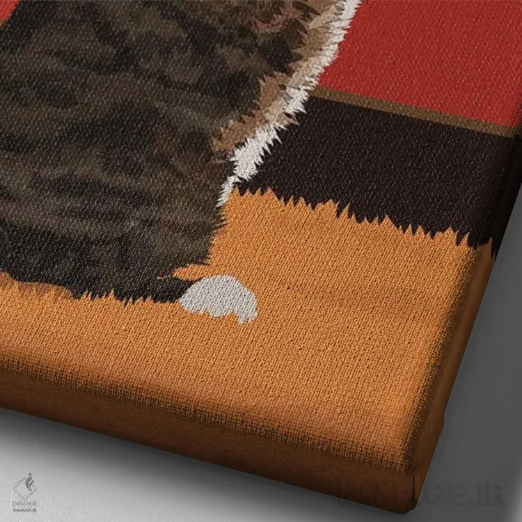 تابلو من زیبایی هستم (یا زیبایی آمریکایی) اثر آرت کت ایلاستریتد - نمای نزدیک بافت بوم