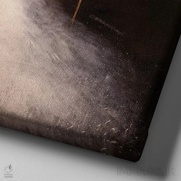 تابلو ملکه الیزابت دوم نماباور اثر مایکل اندرو لاو چوک یوئی - نمای نزدیک بافت بوم