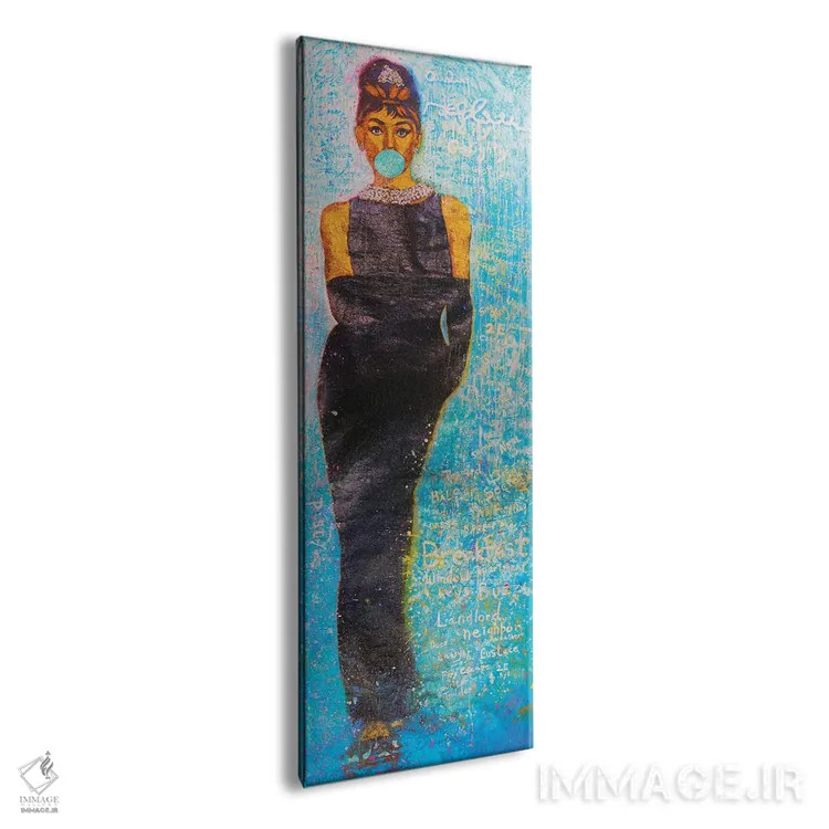 تابلو صبحانه در تیفانی با حضور باد فریکر، بلیک ادواردز و آدری هپبورن (فیلم کلاسیک) اثر مایکل اندرو لاو چوک یوئی - نمای پرسپکتیو محصول