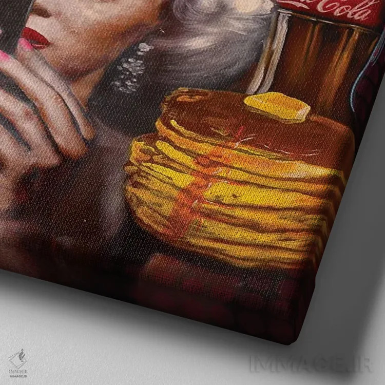 تابلو سلفی مرلین مونرو اثر مایکل اندرو لاو چوک یوئی - نمای نزدیک بافت بوم