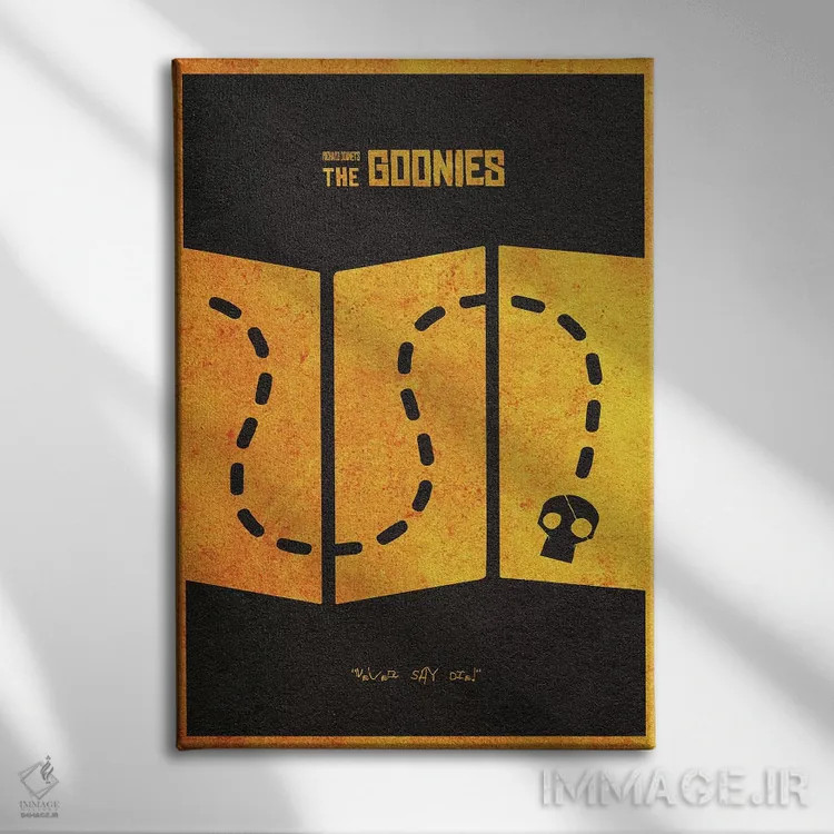 تابلو گونیز (فیلم ماجراجویانه دهه ۸۰) اثر آیشه دنیز آکِرمان - نمای روبهرو روی دیوار