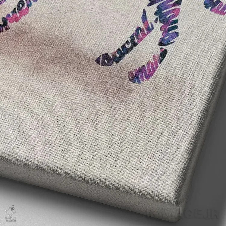 تابلو بلادهوند (نژاد سگ) اثر آیشه دنیز آکِرمان - نمای نزدیک بافت بوم