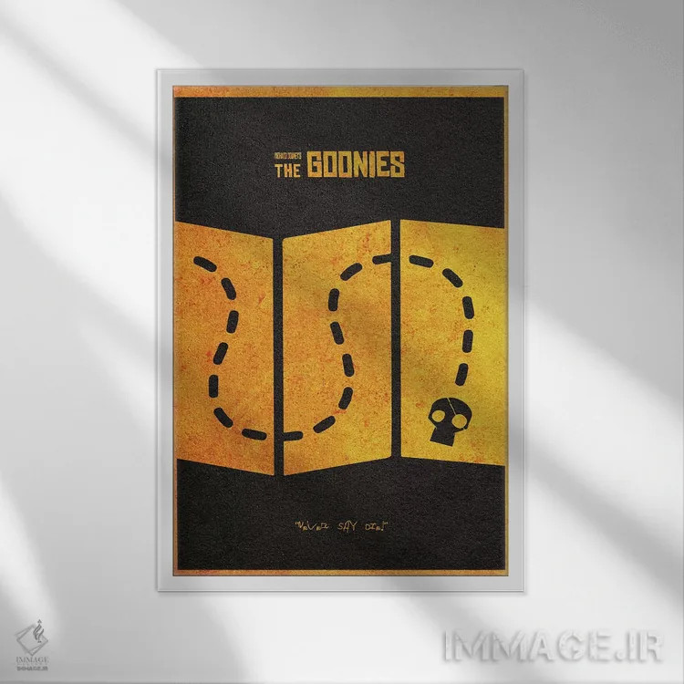 تابلو گونیز (فیلم ماجراجویانه دهه ۸۰) اثر آیشه دنیز آکِرمان - نمای قابدار سفید