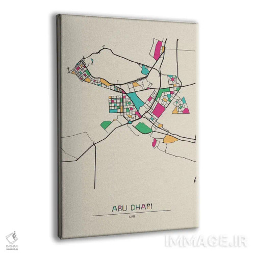 تابلو نقشه ابوظبی، امارات متحده عربی اثر آیشه دنیز آکِرمان - نمای پرسپکتیو محصول