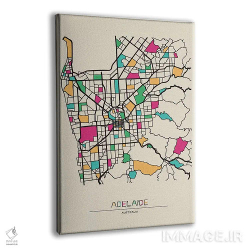 تابلو نقشه آدلاید، استرالیا اثر آیشه دنیز آکِرمان - نمای پرسپکتیو محصول