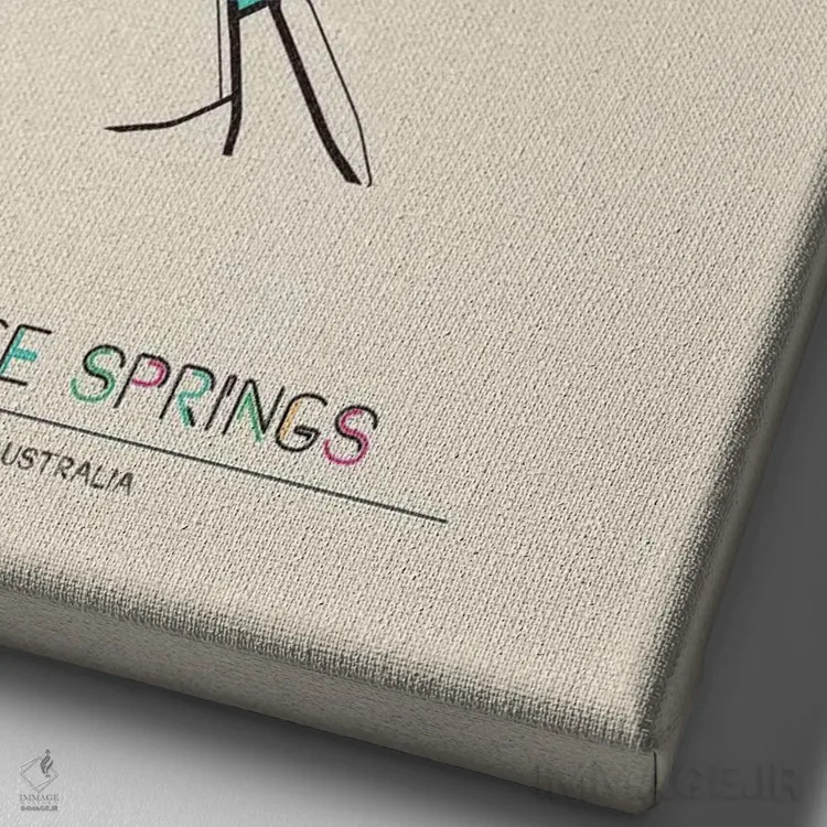 تابلو نقشه آلیس اسپرینگز، استرالیا اثر آیشه دنیز آکِرمان - نمای نزدیک بافت بوم