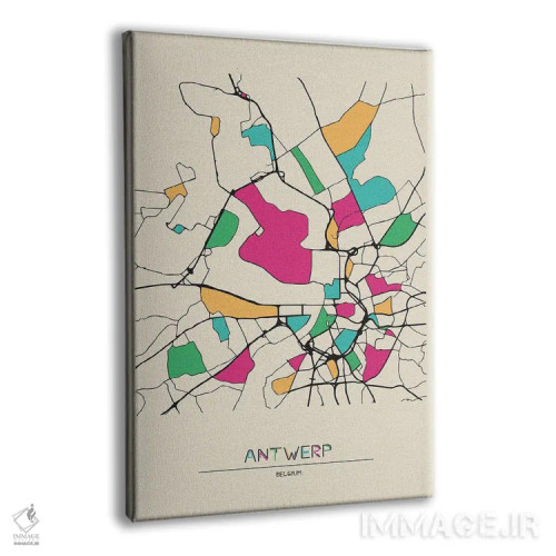 تابلو نقشه آنتورپ، بلژیک اثر آیشه دنیز آکِرمان - نمای پرسپکتیو محصول