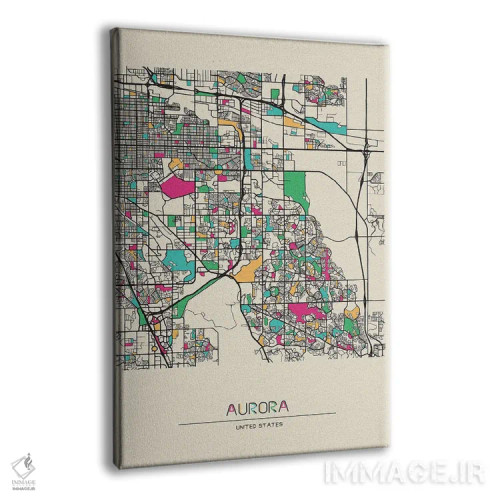 تابلو نقشه اورورا، کلرادو اثر آیشه دنیز آکِرمان - نمای پرسپکتیو محصول