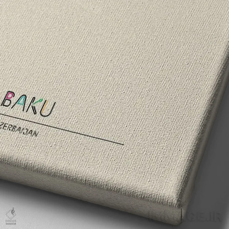 تابلو نقشه باکو، جمهوری آذربایجان اثر آیشه دنیز آکِرمان - نمای نزدیک بافت بوم
