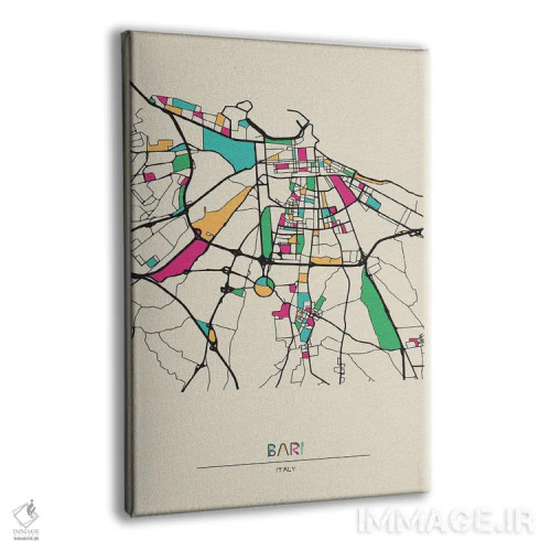 تابلو نقشه باری، ایتالیا اثر آیشه دنیز آکِرمان - نمای پرسپکتیو محصول