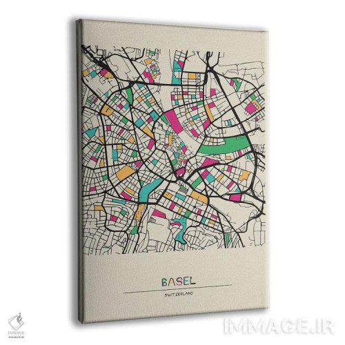 تابلو نقشه بازل، سوئیس اثر آیشه دنیز آکِرمان - نمای پرسپکتیو محصول