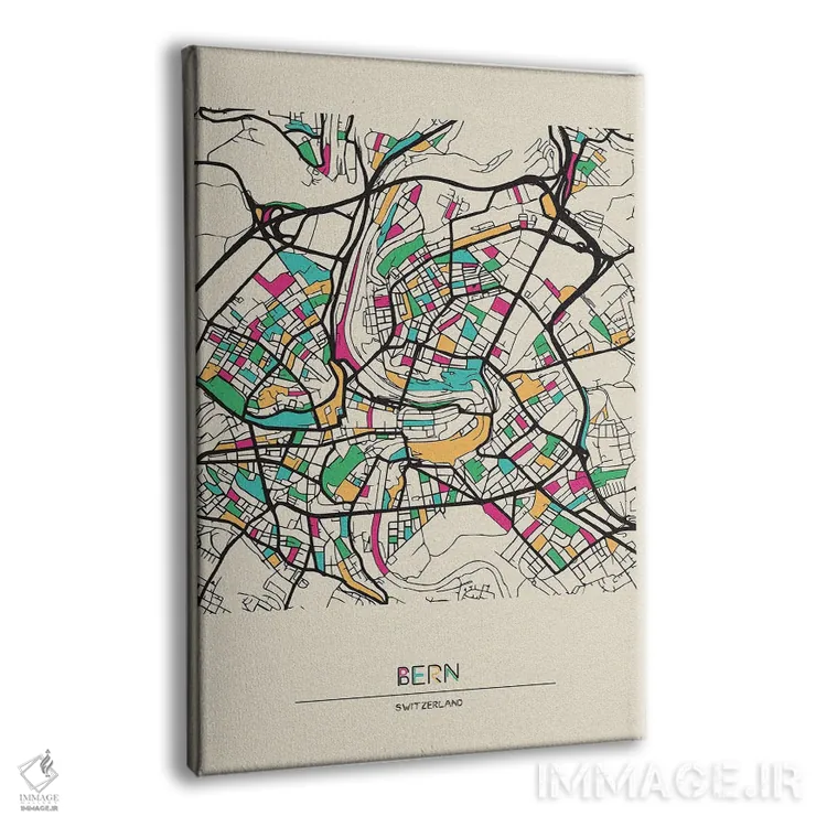 تابلو نقشه برن، سوئیس اثر آیشه دنیز آکِرمان - نمای پرسپکتیو محصول