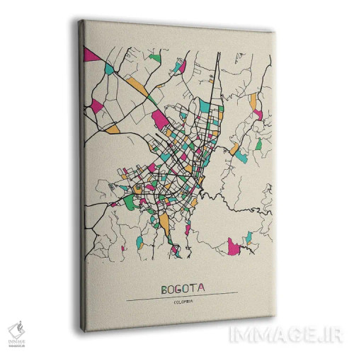 تابلو نقشه بوگوتا، کلمبیا اثر آیشه دنیز آکِرمان - نمای پرسپکتیو محصول