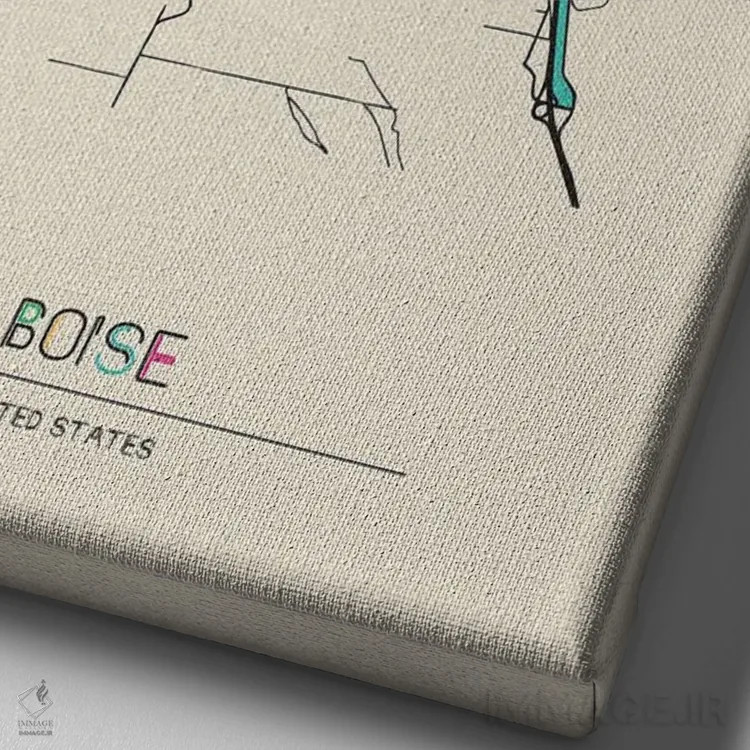 تابلو نقشه بویزی، آیداهو اثر آیشه دنیز آکِرمان - نمای نزدیک بافت بوم
